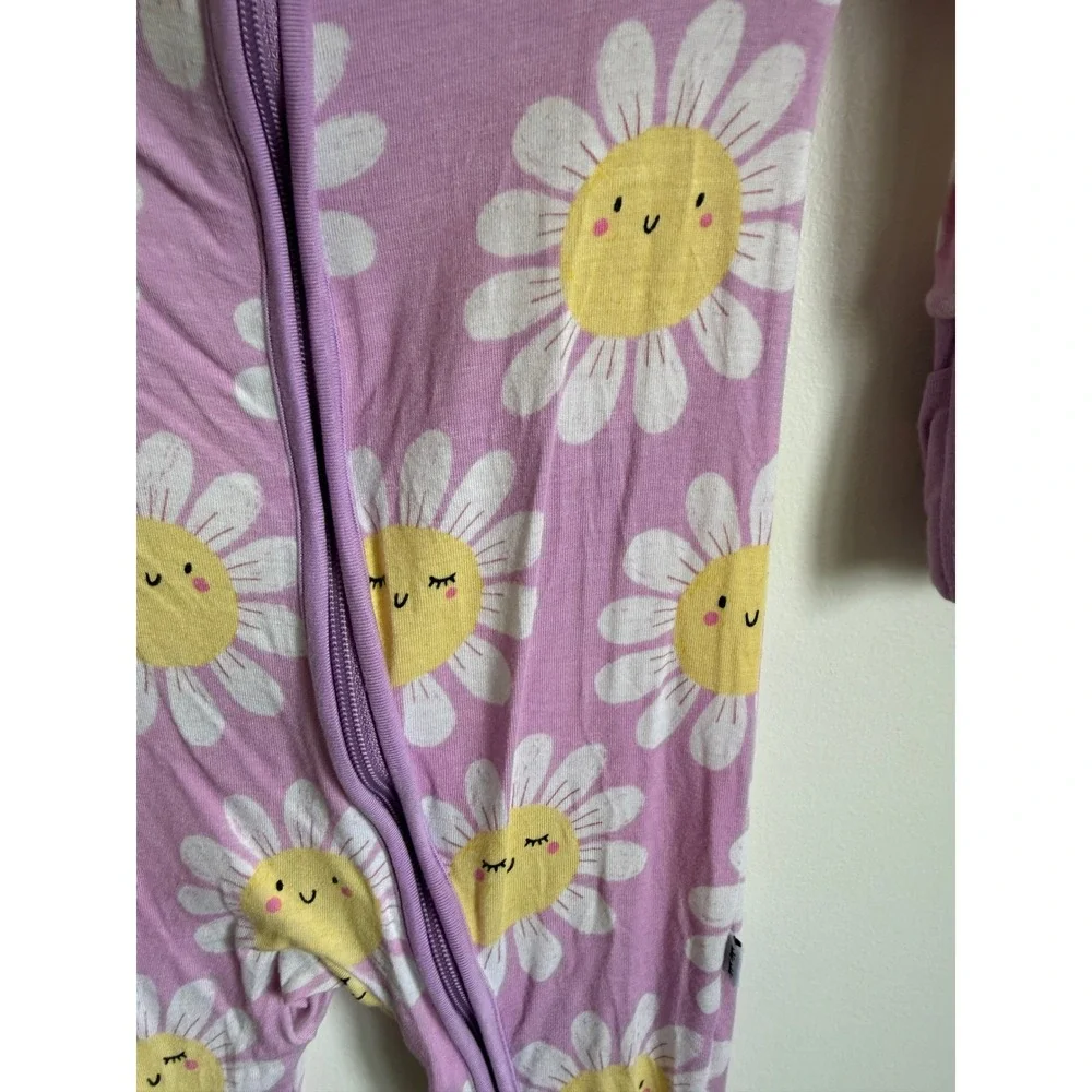 Little Sleepies Flower Power Daisy Bamboo Zippy 0-3 Months